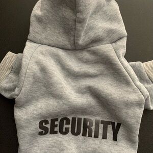 New Gray Security Small Breed Dog Hoodie L